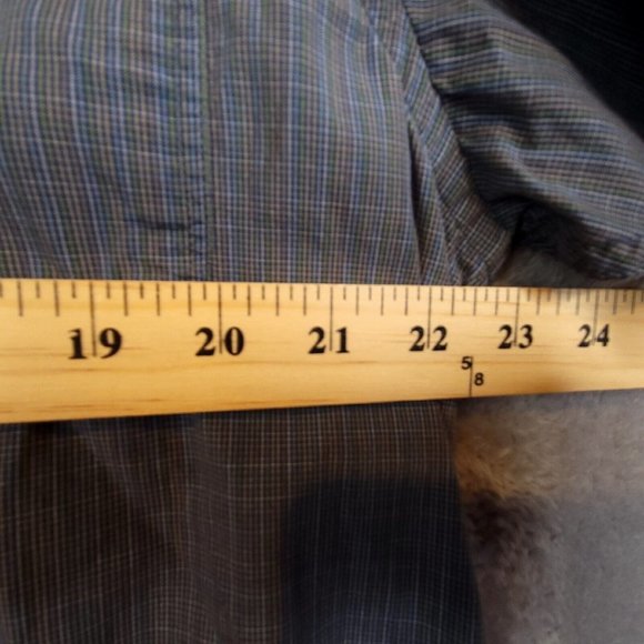 Columbia Mens Shirt Button Up Plaid Blue Short Sleeve Pocket 100% Cotton L‎ - Picture 3 of 12